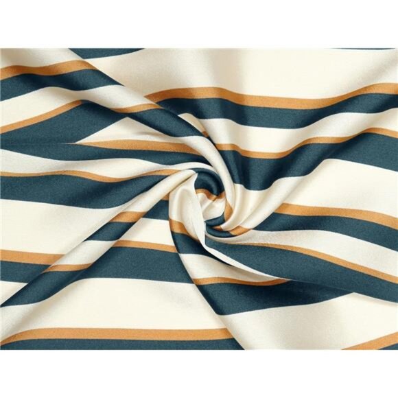 Small Stripe Print Square Neck Wrap Scarves 05 - Picture 4 of 5